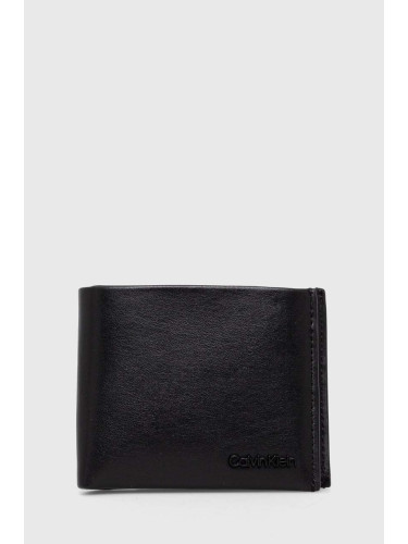 Кожен портфейл Calvin Klein мъжки в черно K50K511276