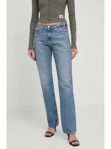 Дънки Calvin Klein Jeans с висока талия J20J222437