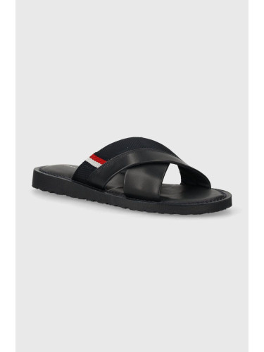 Кожени чехли Tommy Hilfiger CORE LTH CRISS C SANDAL в тъмносиньо FM0FM05010