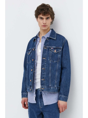 Дънково яке Tommy Jeans в тъмносиньо преходен модел DM0DM18782