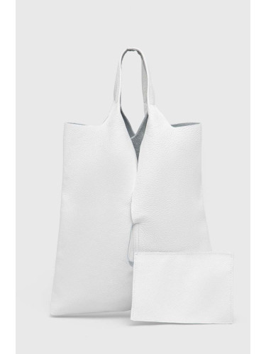 Кожена чанта Answear Lab в бяло