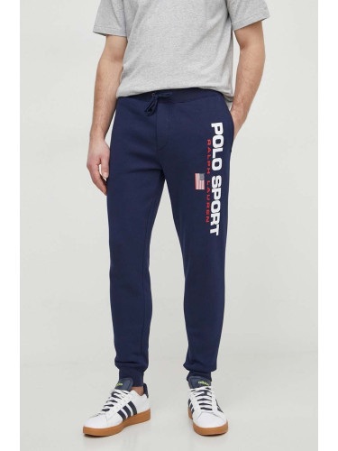 Спортен панталон Polo Ralph Lauren в тъмносиньо с принт 710835768