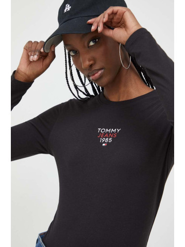 Блуза с дълги ръкави Tommy Jeans в черно DW0DW17358