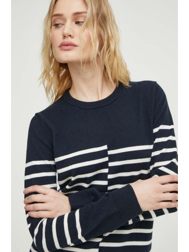 Пуловер с вълна G-Star дамски в тъмносиньо