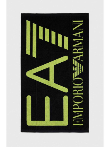 Кърпа EA7 Emporio Armani в черно