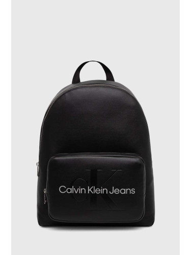 Раница Calvin Klein Jeans в черно голям размер с изчистен дизайн K60K611867