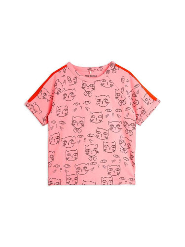 Детска тениска Mini Rodini Cathlethes в розово с десен 0