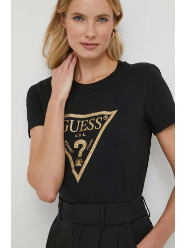 Тениска Guess в черно W4RI69 J1314