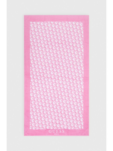 Памучна кърпа Guess в розово E4GZ12 SG00P