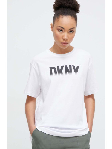 Памучна тениска Dkny в бяло DP3T9626