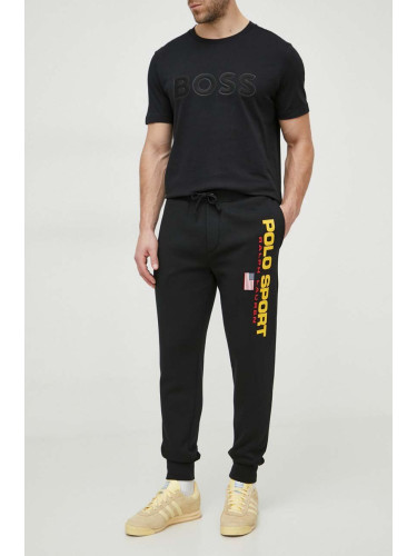 Спортен панталон Polo Ralph Lauren в черно с принт 710835768