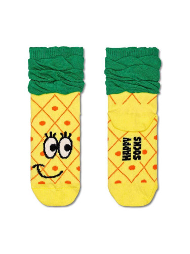 Детски чорапи Happy Socks Kids Pineapple Sock в жълто