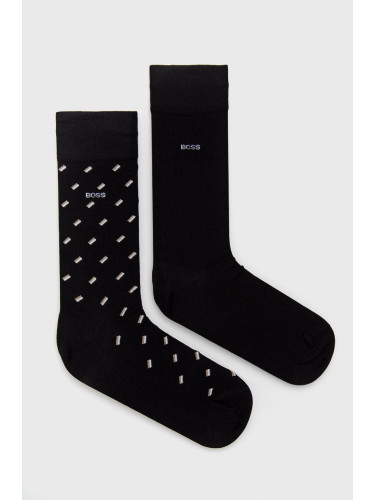 Чорапи BOSS (2 чифта) в черно 50478350