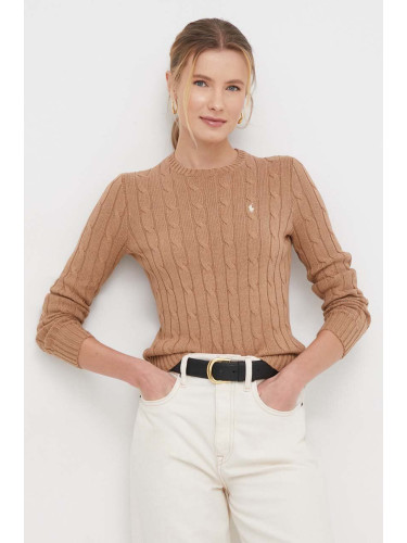 Памучен пуловер Polo Ralph Lauren в бежово 211943903