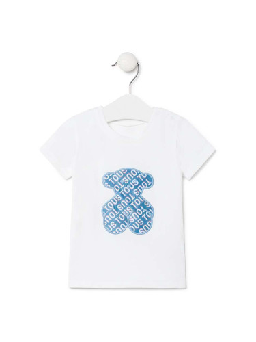Детска памучна тениска Tous в синьо