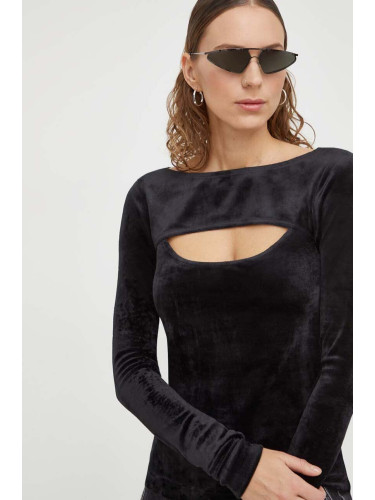 Блуза с дълги ръкави G-Star в черно