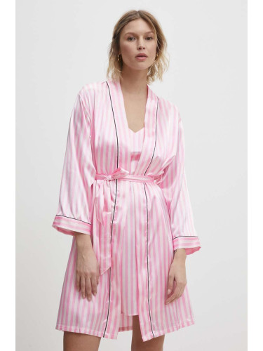 Комплект пижама Answear Lab в розово от сатен