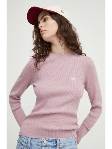 Пуловер Levi's дамски в лилаво