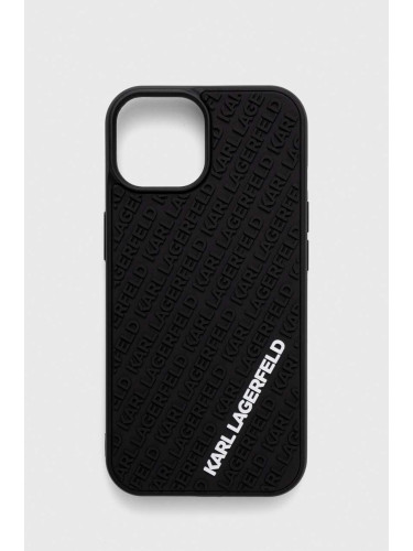 Кейс за телефон Karl Lagerfeld iPhone 15 6.1 в черно