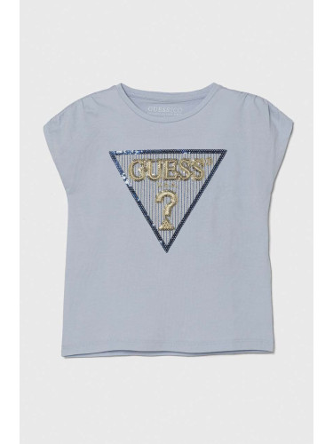 Детска тениска Guess в синьо