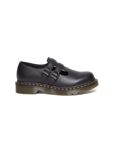 Кожени половинки обувки Dr. Martens 8065 Mary Jane в черно с равна подметка DM30692001