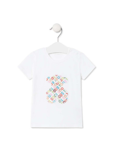 Детска памучна тениска Tous в бяло