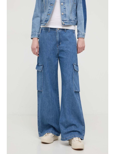 Дънки Levi's BAGGY CARGO DENIM в синьо