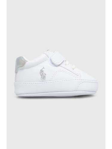 Бебешки обувки Polo Ralph Lauren в бяло
