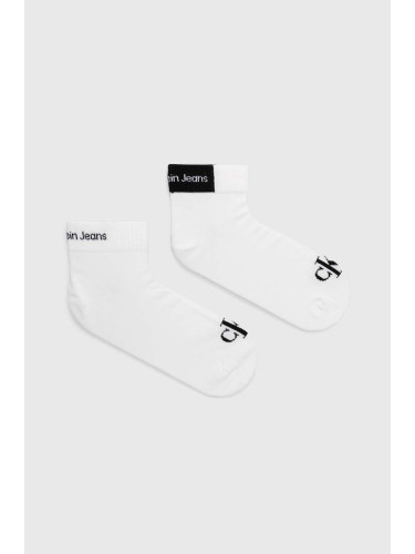Чорапи Calvin Klein Jeans (2 броя) в бяло 701227458