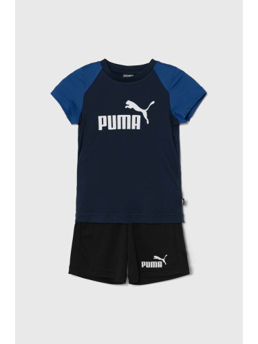 Детски комплект Puma Short Polyester Set B в тъмносиньо