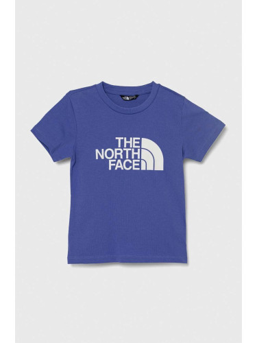 Детска тениска The North Face EASY TEE в лилаво с принт