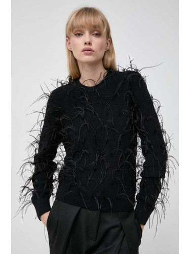 Пуловер с вълна MICHAEL Michael Kors дамски в черно