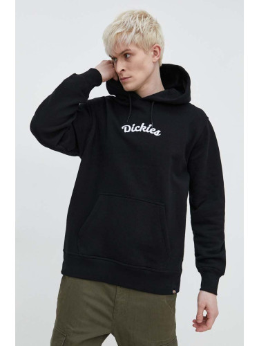 Суичър Dickies SHAWSVILLE HOODIE в черно с качулка с апликация DK0A4YQ1