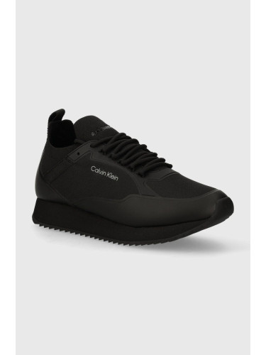 Маратонки Calvin Klein LOW TOP LACE UP NYLON в черно HM0HM00921