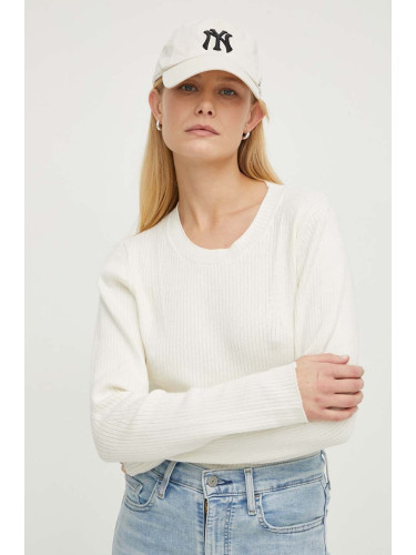 Пуловер с вълна G-Star дамски в бежово