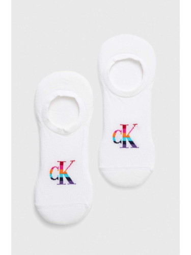 Чорапи Calvin Klein Jeans (2 броя) в бяло 701226671