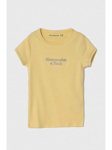 Детска тениска Abercrombie & Fitch в жълто