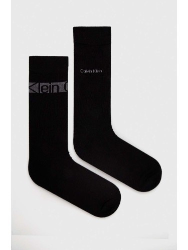 Чорапи Calvin Klein (2 броя) в черно 701226644