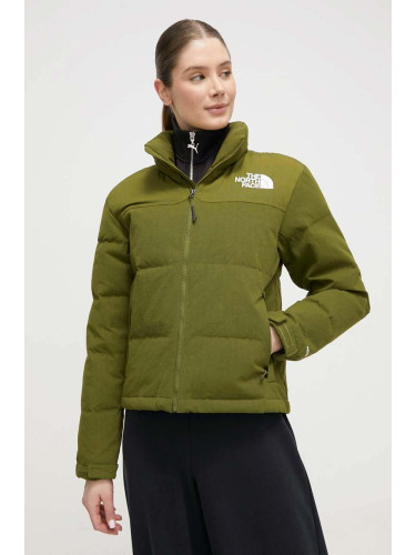 Пухено яке The North Face 92 RIPSTOP NUPTSE в зелено зимен модел