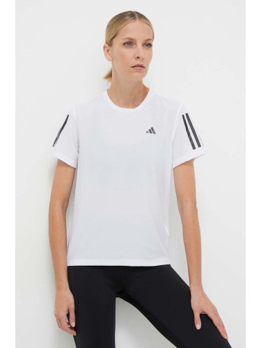 Тениска за бягане adidas Performance Own the Run в бяло IK7442