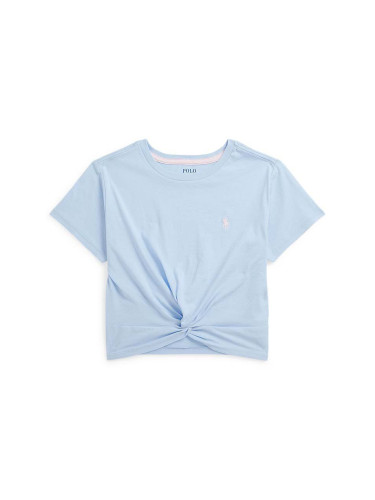 Детска памучна тениска Polo Ralph Lauren в синьо