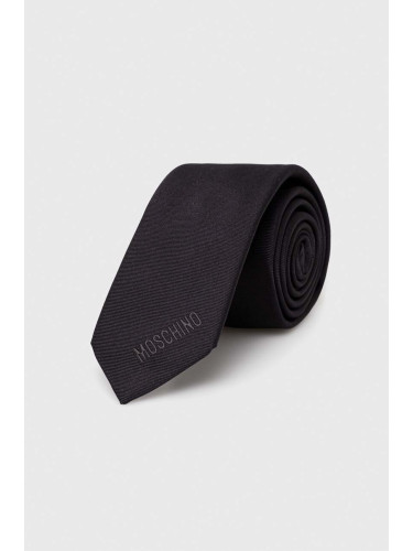 Копринена вратовръзка Moschino в черно M5776 55069