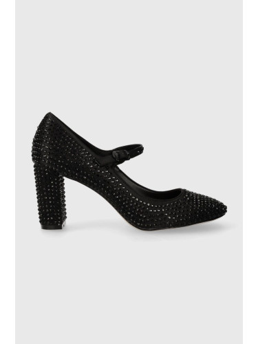 Обувки с дебел ток Kurt Geiger London Regent Round Crystal Mary в черно с дебел ток 1293600759 9307600759