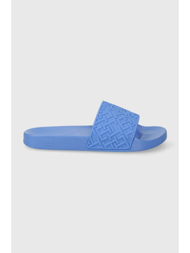 Чехли Tommy Hilfiger TH MONOGRAM POOL SLIDE в бяло FW0FW06987