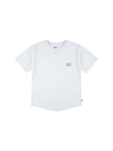 Детска тениска Levi's в бяло с изчистен дизайн