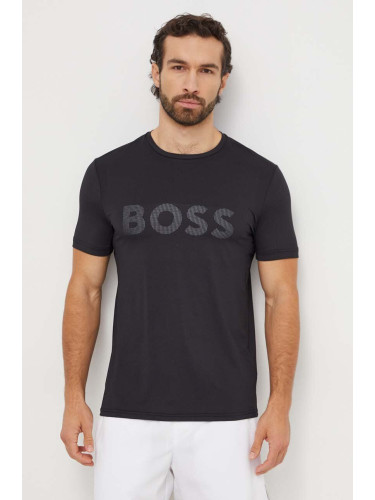 Тениска Boss Green в черно с принт 50506366