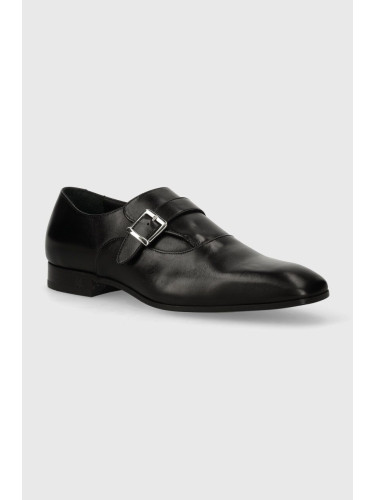 Кожени половинки обувки Karl Lagerfeld SAMUEL в черно KL12314
