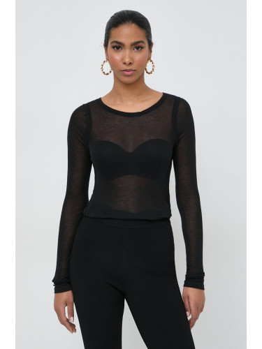Блуза с дълги ръкави Victoria Beckham в черно 1224JTP005551A