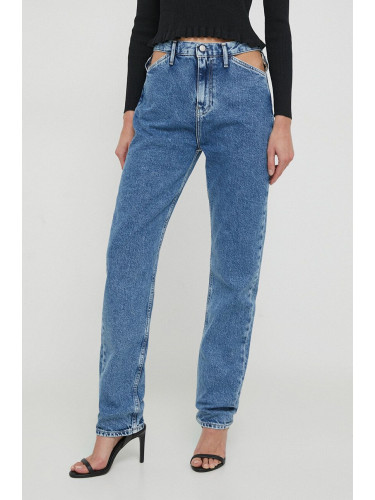 Дънки Calvin Klein Jeans с висока талия J20J222433