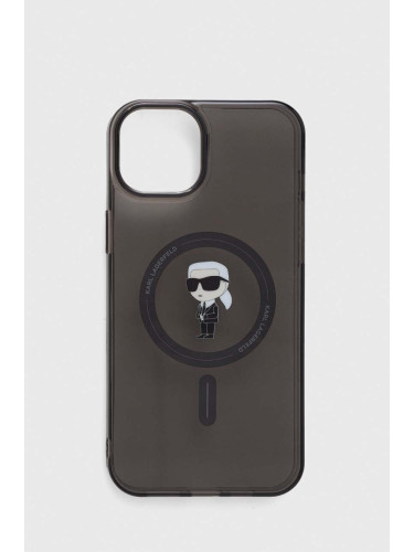 Кейс за телефон Karl Lagerfeld iPhone 15 Plus 6.7 в черно